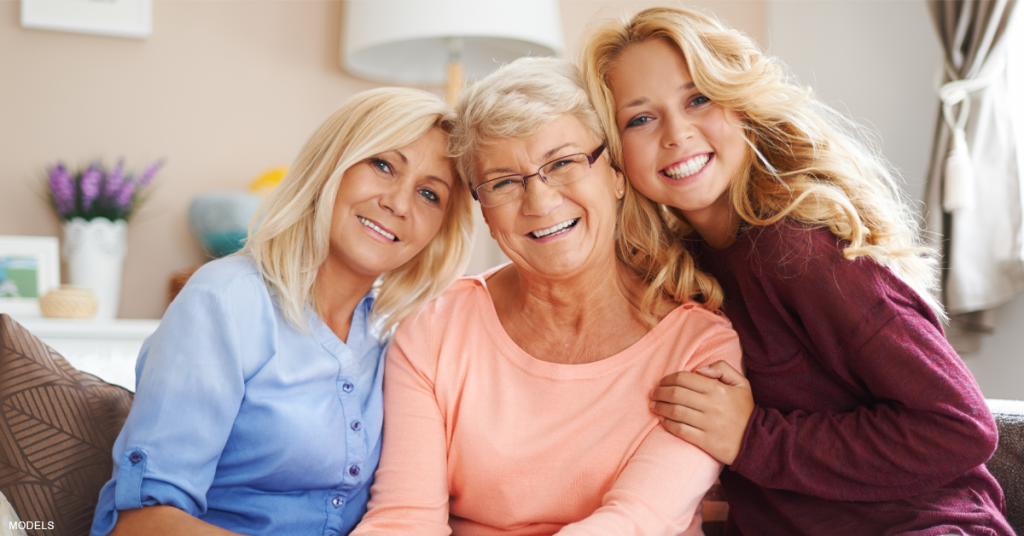 Group of women indoors smiling