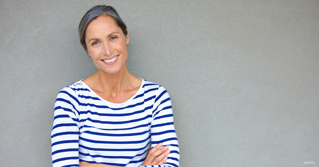 Smiling middle-age woman