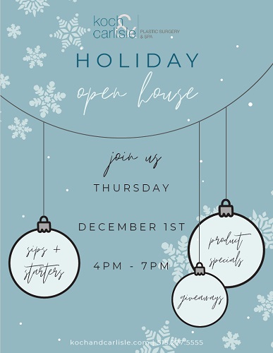 Koch & Carlisle Holiday Open House December 1, 4-7 pm