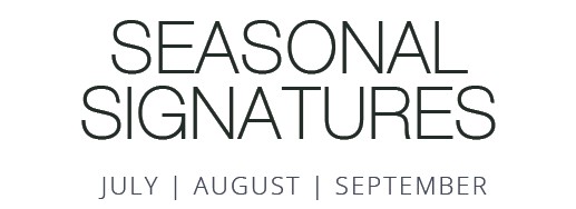 Koch & Carlisle July, August, September 2025 Seasonal Signatures Specials Header