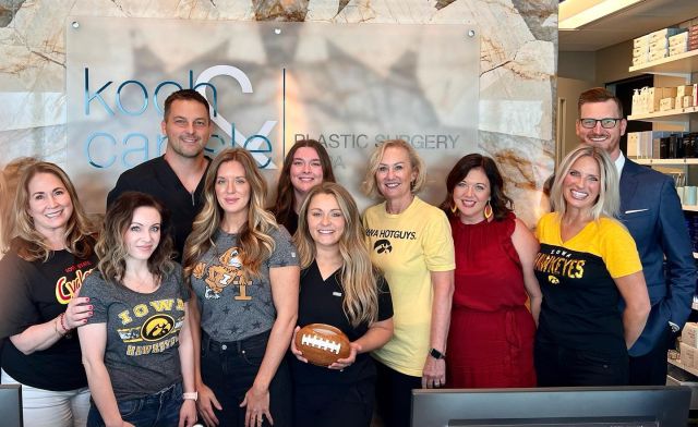 In preparation for the big CyHawk showdown, we are having some fun and showing our spirit today! ❤️💛 🏈 🖤💛 

#iowahawkeyes 
#iowastatecyclones #zoskinhealth