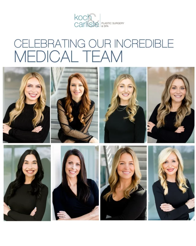 In honor of #NationalNursesDay, we want to show our appreciation to our incredible medical team who assist our doctors and patients every day!

Adison, Ashley, Cortney, Kelly, Mallorie, Pam, Rachel, and Sally—your hard work does not go unnoticed. Thank you for always going out of your way to make our patients feel heard, comfortable, and taken care of. We love the sense of camaraderie you bring, your willingness to step in, and your dedication to our patients and staff at Koch & Carlisle Plastic Surgery.

Thank you for holding our patients’ hands, helping our doctors, and making Koch & Carlisle Plastic Surgery a great place to be. We are proud of all of you!

Today and every day, we celebrate you! 🩵