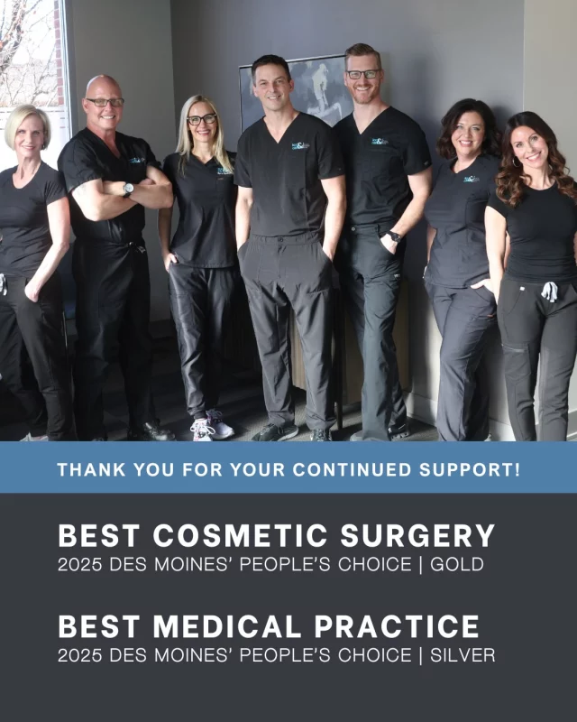 We are thrilled to share that Koch & Carlisle Plastic Surgery & Spa has received two awards in this year's 2025 Des Moines People's Choice Contest:
💛 Gold: Best Cosmetic Surgery
🩶 Silver: Best Medical Practice

We are ecstatic to be voted gold in the "Best Cosmetic Surgery" category for the second consecutive year, and we are honored to place in "Best Medical Practice." 

This recognition is a testament to our dedicated team's hard work and the trust and support of our wonderful patients. 🩵

Thank you again!