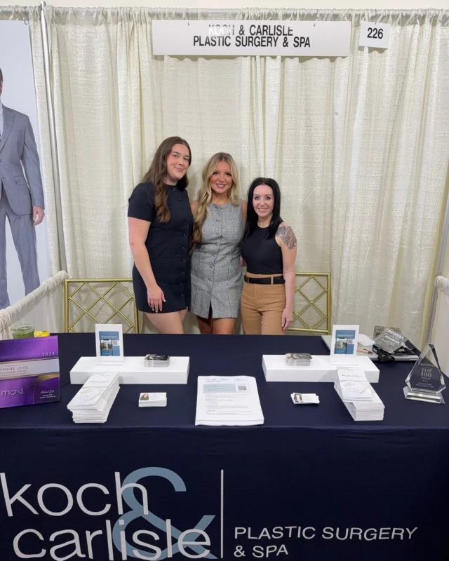 A few of our crew representing Koch & Carlisle Plastic Surgery & Spa at yesterday's Des Moines Wedding Show hosted at the Scottish Rite! 

Whether you're a future bride, bridesmaid, or wanting to look your best for a big event: our clinical aestheticians are here to make your dream skin a reality!

Receive $50 off a spa or injection appointment when you download our free, mobile app! Join today:
🩵 https://kochandcarlisleplasticsurgeryandsparewards.repeatmd.app/home

Schedule a complimentary skincare consult to meet one-on-one with our clinical aestheticians:
➡ Inquire Online | https://www.kochandcarlisle.com/consultation-mobile/
➡ Speak with a member of our team | 515-277-5555