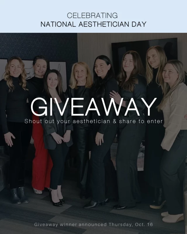 8AM: GIVEAWAY CLOSED - winner announced on Friday, Oct. 17!
——————
🩵NATIONAL AESTHETICIAN DAY | GIVEAWAY 🎁

📣 Shout out your aesthetician on National Aesthetician Day!

We’re so lucky to have a team of talented, thoughtful, and brilliant clinical aestheticians. They’re dedicated to our patients and take great pride in their work. We are so proud of them!

Enter to win a $110 spa gift card and travel-size SkinBetter products:
➡ (2) Entries: Shout out your aesthetician in the comments; let us know why you love visiting them, or your favorite treatment!
➡ (1) Entry: Share this post to your story and tag us! 

*This giveaway is only available for 24 hours; ending at 8 a.m. on Thursday, Oct. 16*

The winner will be announced by us (Koch & Carlisle Plastic Surgery & Spa) on Friday, Oct. 17. (This is our ONLY social media account.)