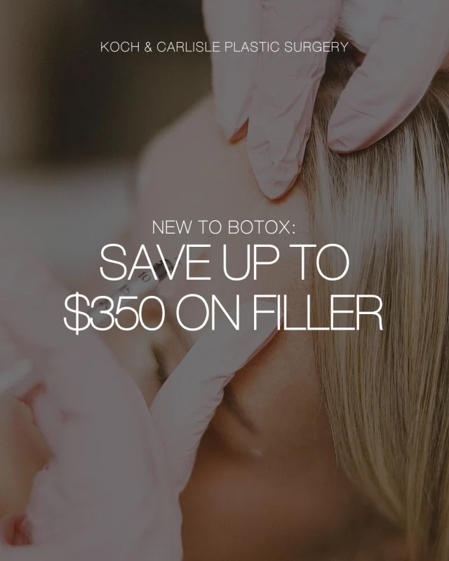New to Botox? This one’s for you! 💉

Receive a minimum of 28 units of Botox at your first injection appointment and enjoy $350 off a future JUVÉDERM® Cosmetic Filler treatment on us!

⏰ Filler offer valid through 4/30/26
📌 Must be new-to-Botox to receive this offer. 
🩵 Exclusively offered with our expert injectors, Pam and Patty

Request a complimentary injection consultation:
- Speak with a Member of our Team | 515-277-5555, press "1" for injections
- Inquire Online | https://www.kochandcarlisle.com/consultation-mobile/