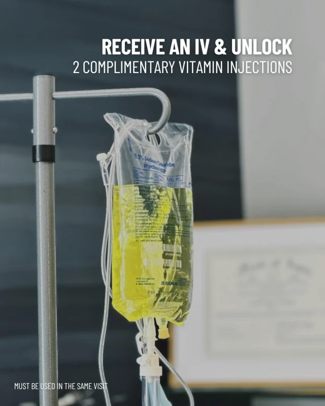 IV Therapy: Gift with Purchase ✨

Our highly absorbable IV drips and injections are carefully formulated by our very own Dr. Katie to be safe and effective for our patients looking to enhance or jumpstart their wellness and beauty goals.

Purchase an IV of your choice and get (2) complimentary vitamin injections:
➡ Receive a complimentary B12 and Glutathione vitamin injection
➡ IV and injections must be used in the same visit

These instant pick-me-up injections effectively restore energy, elevate your immunity, and help heal mental and physical exhaustion from stress.

Interested in scheduling an IV? We would love to get you set up!
➡ Speak with a member of our team | 515-277-5555
➡ Inquire Online | https://www.kochandcarlisle.com/consultation-mobile/ See less